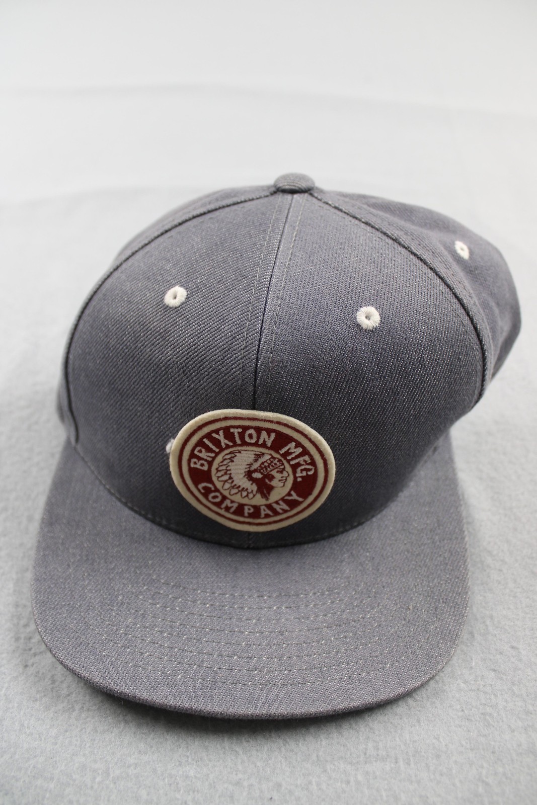 Brixton Hat Cap Snap Back Gray Patch Embroidered … - image 1
