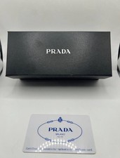 PRADA Milano Women  s Rectangular Sunglasses Black Frame Gray Tinted  Case