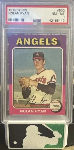 Nolan Ryan 1975 Topps #500 PSA 8 Beautiful card under graded! Rare! New label