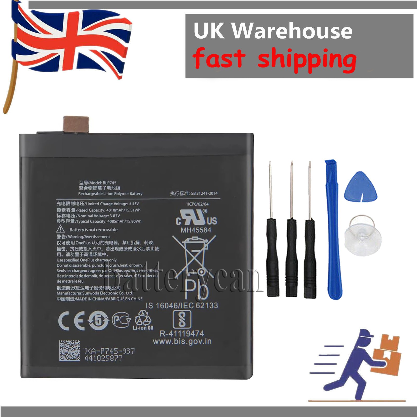 New For 7T Pro /7T Pro / BLP745 Replacement Battery