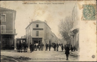 Ak Châteaurenard Bouches du Rhône, Route d'Avignon, Société Générale - 2916661