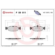 Brembo Bremsbelagsatz Bremsklötze D6887563 1605087 90421736 | 148979
