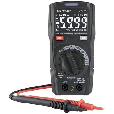 VOLTCRAFT VC-23 Multimeter mit automatischer Bereichswahl TRMS CAT III 600 V