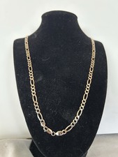 Beautiful 24” 9 Carat Gold Figaro Chain Weighing 15.4 Grams