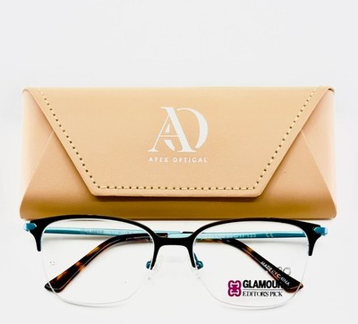 GLAMOUR EDITOR'S PICK GL1001 C02 Brown Womens Cat Eye Eyeglasses 53-17-135 B:38