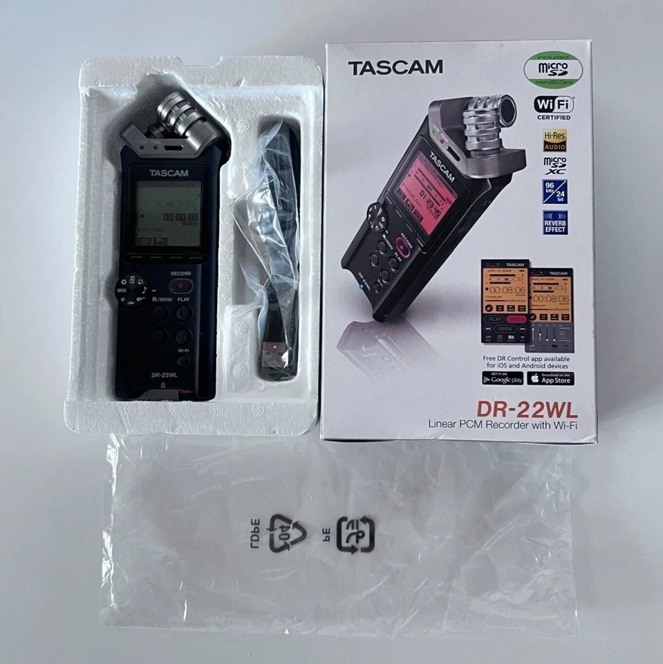 TASCAM DR-22WL Linear PCM Recorder with WiFi Boxed Tested Portable from Japan - Image 3 of 4
