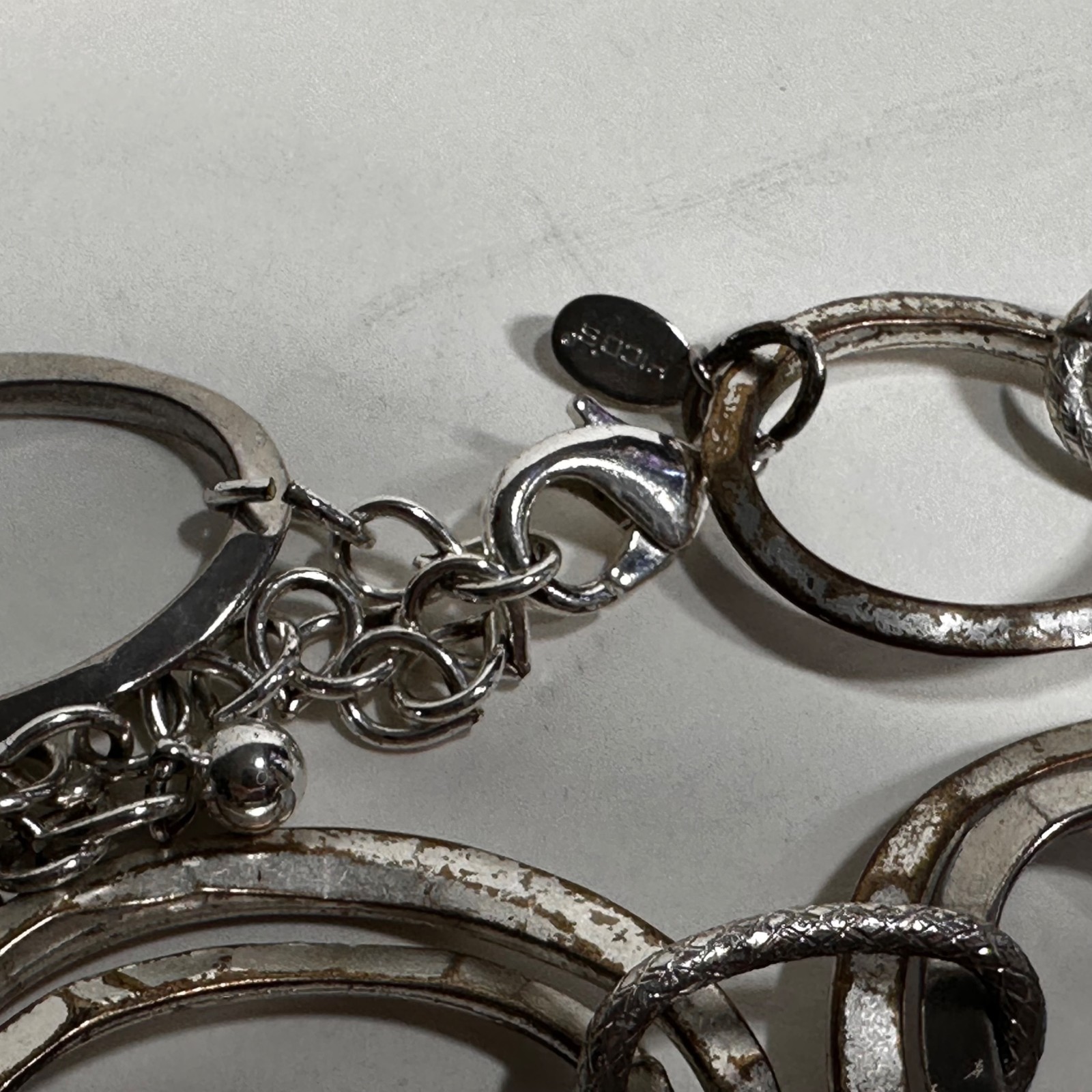 Chicos Chunky Statement Necklace Connected Hammer… - image 9