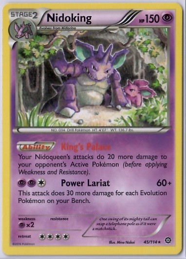 Nidoking #45/114 XY - Steam Siege Normal Pokemon TCG