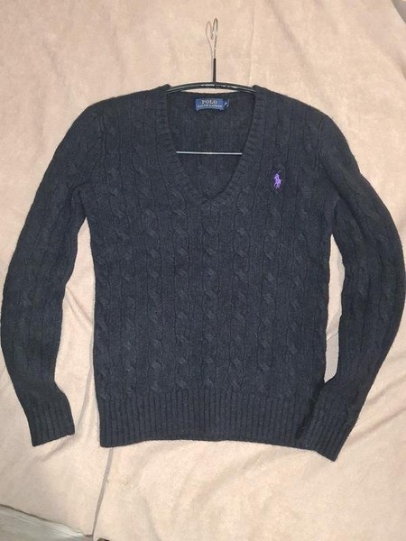 Women Polo Ralph Lauren Sweater Black Wool 34 / XS