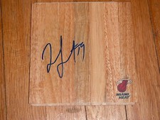 MIAMI HEAT RASHARD LEWIS SIGNED PARQUE WOOD FLOOR TILE