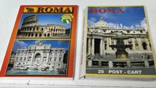 Lot Of 3 Postcard Booklets Of Rome & Gaeta Italy Roma Island Architecture