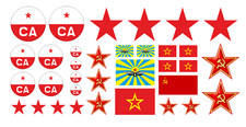 1:24 - 34tlg. Set CA UDSSR Rote Armee Aufkleber Sticker Sowjet URAL Russland