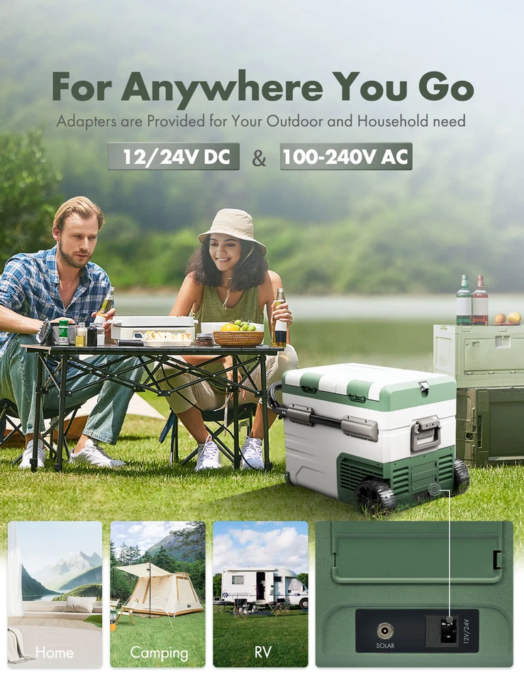 Refrigerador portátil para automóvil de 48 cuartos de galón refrigerador congelador con control de aplicación 12 V Foto 3 de 4