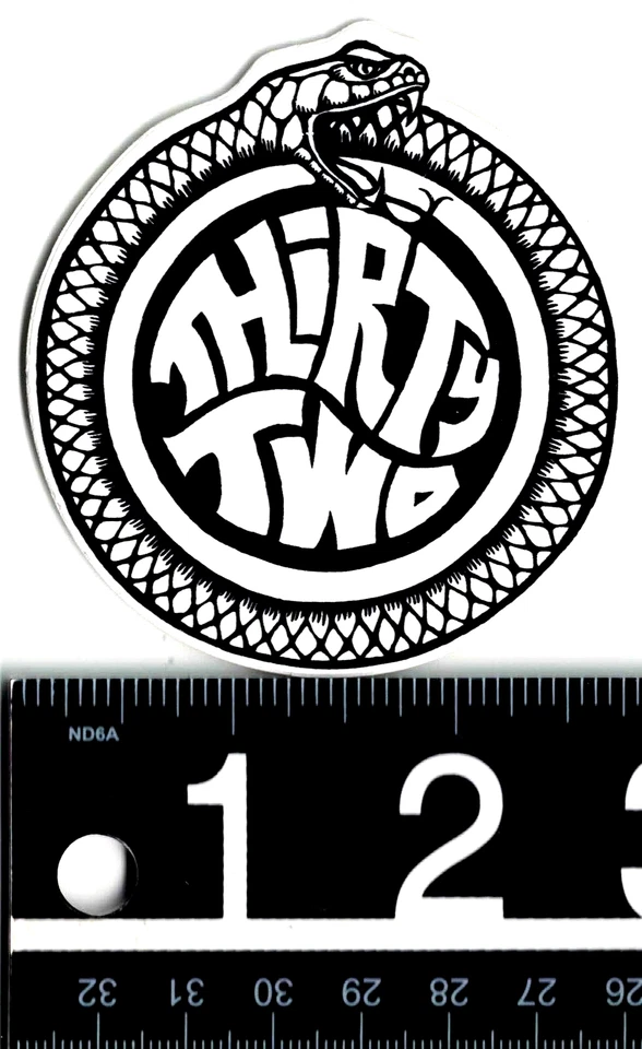 Thirtytwo Ouroboros Sticker 3 in x 2.75 in 32 Snowboarding Decal