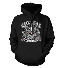 Lucky 7 Live To Ride - Motorcycle Bikes Booze Biker USA Unisex Hoodie