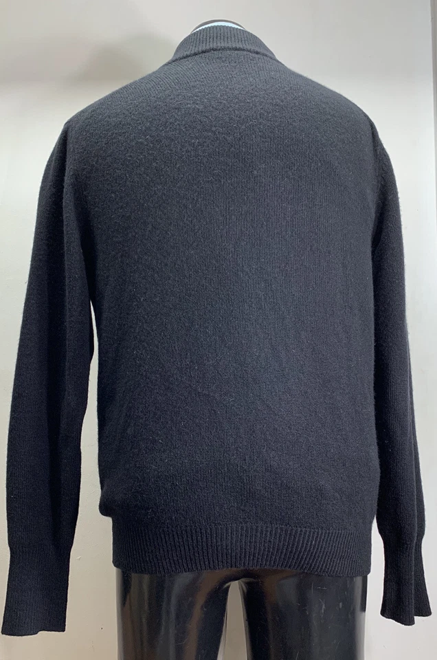 Suéter Davide Cenci 100% Cachemira Negro Abotonado Para Hombre’s 48 Hecho en Italia Foto 4 de 4