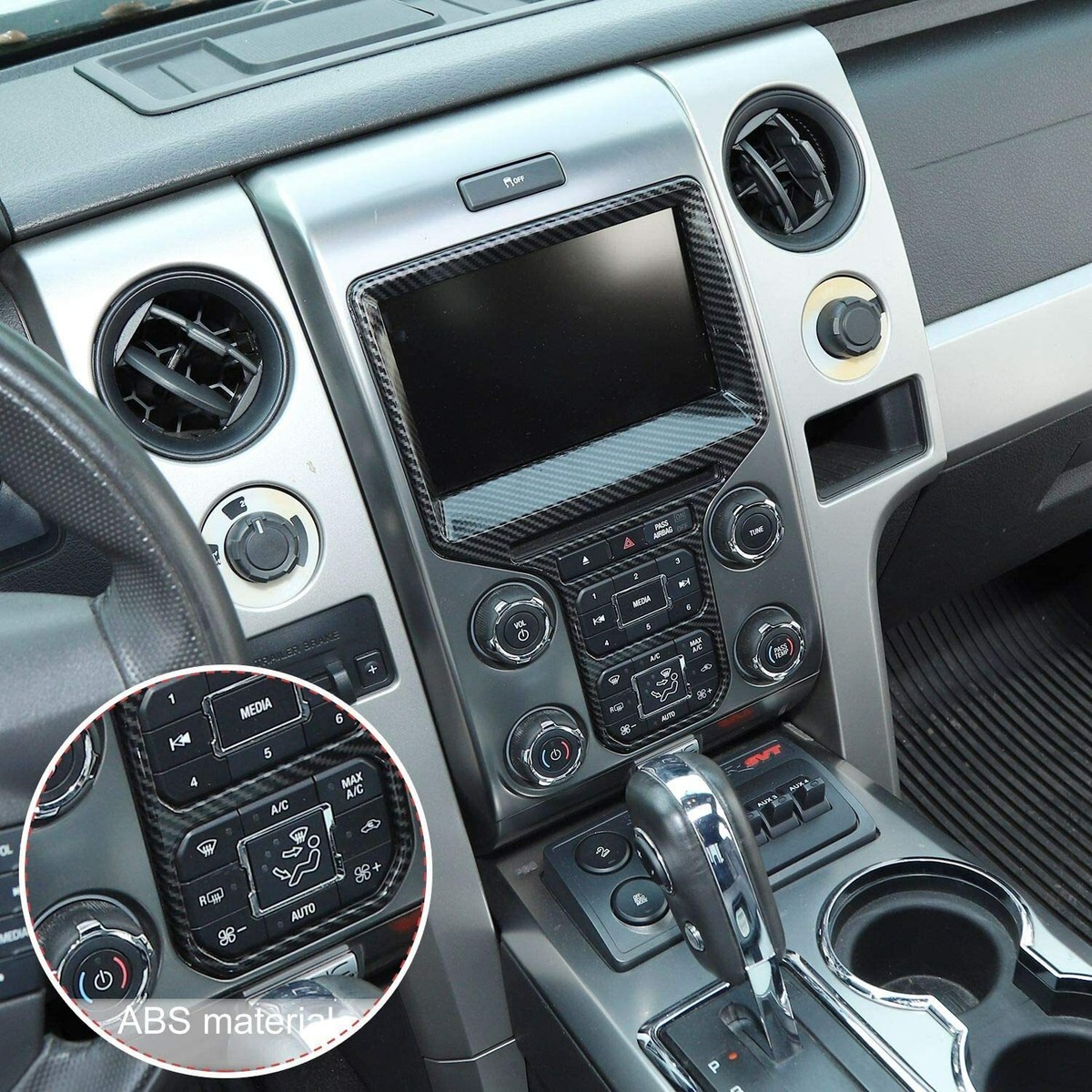 09-14 Ford F150 Raptor SVT Molded Carbon Fiber Dashboard GPS Trim