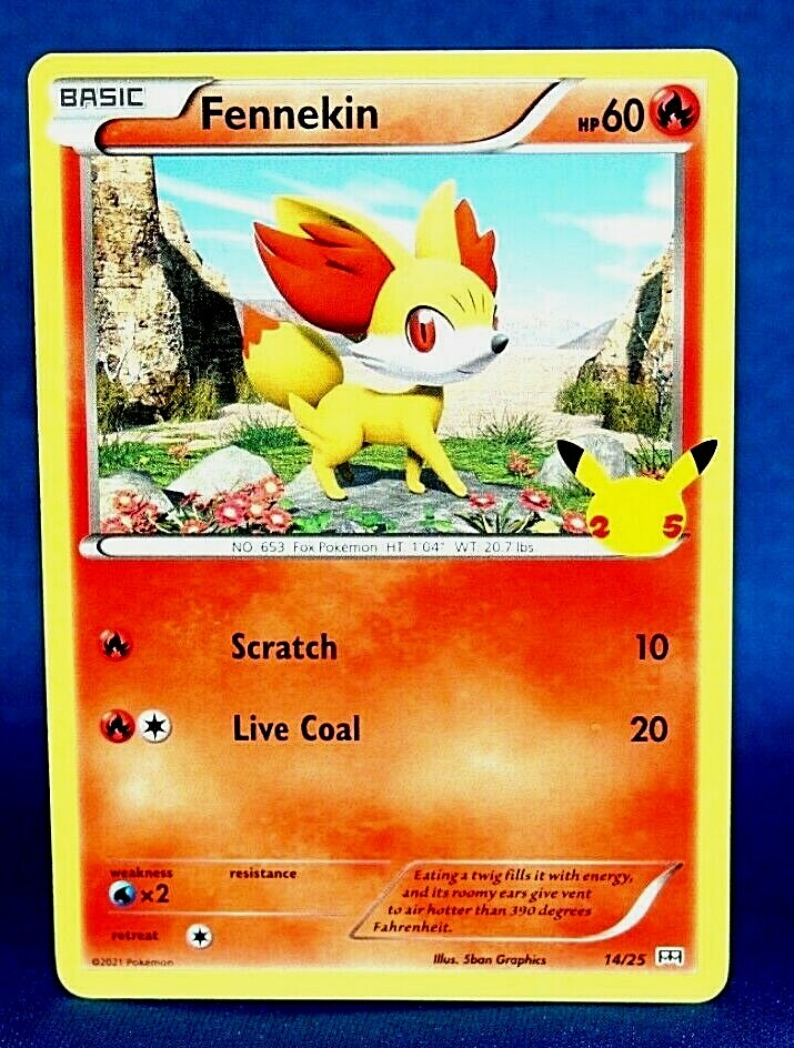 2021 Pokemon Fennekin 14/25 25th Anniversary McDonalds Promo NON-Holo | eBay 2021 Pokemon Fennekin 14/25 25th Anniversary McDonalds Promo NON-Holo | eBay