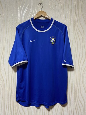 BRASIL 2000 2001 2002 AWAY FOOTBALL SHIRT SOCCER JERSEY NIKE sz L