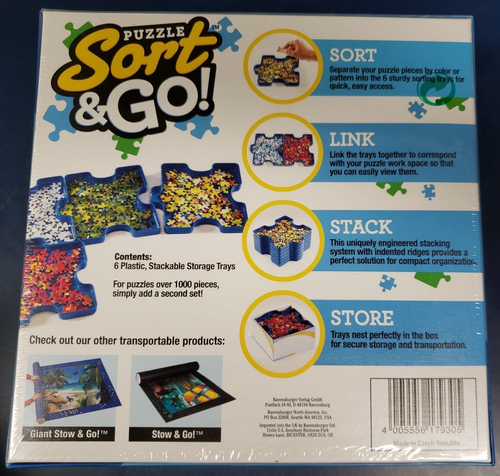 Ravensburger SORT & GO Puzzle Accessory 6 Stackable Sorting Trays up to 1000 Pv - Picture 9 of 12