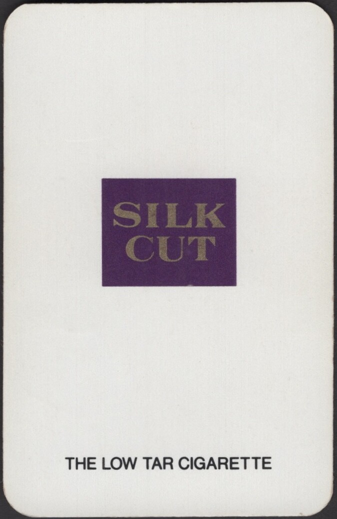 Playing Cards Single Card Old SILK CUT CIGARETTES Advertising TOBACCO  Smoking B