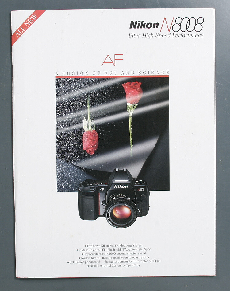 Nikon Ｆ NIKON N8008 ULTRA HIGH SPEED PERFORMANCE BROCHURE/133540 | eBay