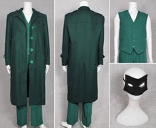 The Green Hornet Cosplay Costume Coat+Vest+Pants+Mask Full Set