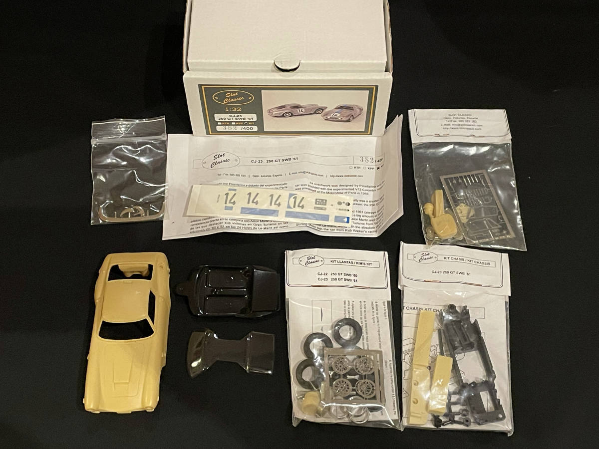 Slot car 1/32 CLASSIC CJ-23 FERRARI 250 GT SWB Le Mans 1961 LE 382/400 OPP