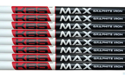 Set of 8 KBS Max Graphite Iron Shafts Regular Flex .370 Tip 65g Uncut 41'' New