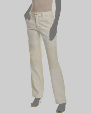 $395 A.L.C. Women's Ivory Adan Stretch Denim Jeans Pants Size 25