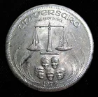 Rare One Troy Ounce 1972 UNIVERSARO World Trade .999 Fine Silver Round.
