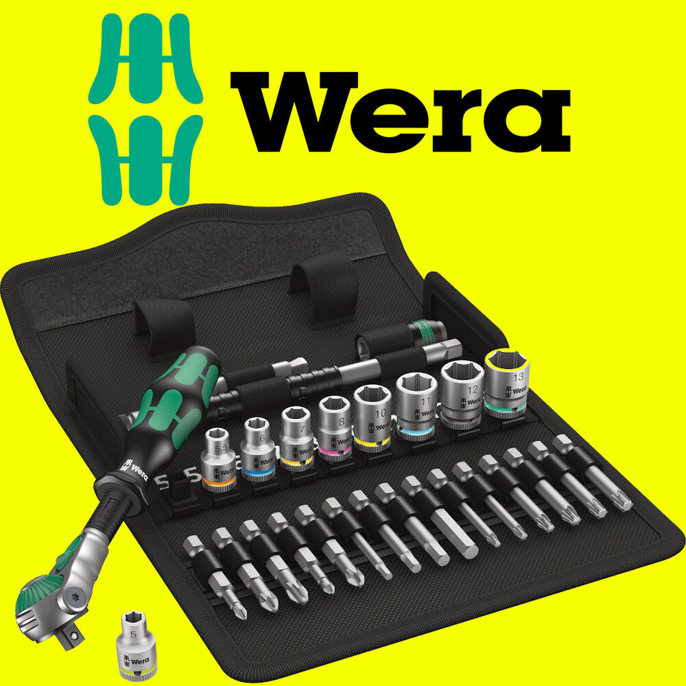 Wera 8100 SA6 Zyklop Speed Multi-function 1/4'' Ratchet & Socket Set Metric  28Pc