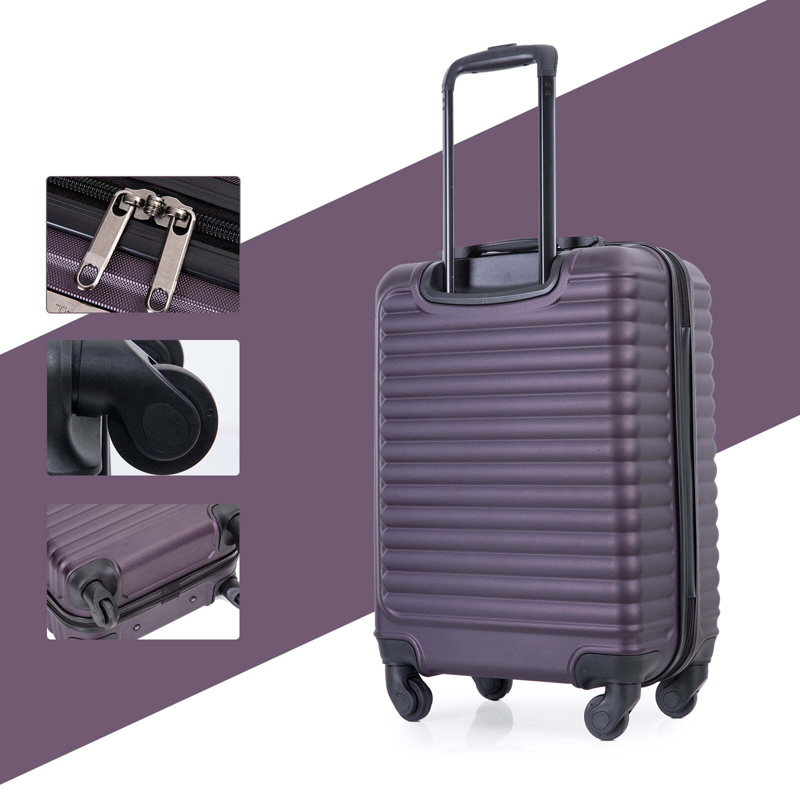 Hardshell Carry on Luggage 20 inch Lightweight Travel Suitcase Spinner Wheels-image