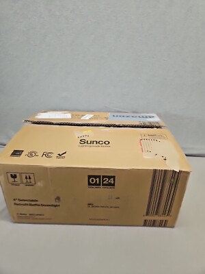 Sunco Lighting 4'' Ultra Thin LED Recessed Ceiling Lights Slim 2.7K 60W 24 Pack 