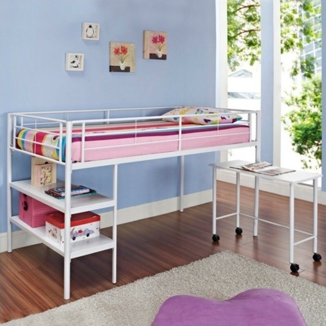 walker edison loft bed with desk
