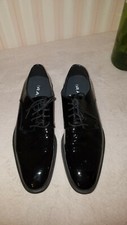 THE RAIL MENS MSDALLAS PATENT LEATHER TUXEDO/CASUAL-OXFORD SIZE 42 M