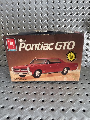 Vtg 1986 ERTL AMT 1965 Pontiac GTO 3 in 1 model kit 6593 1/25 Scale ...