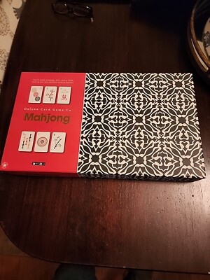 Mahjong Set in Box - Opened Never Used - Deluxe Card Game Co - Cardboard Tiles 