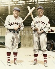 DO496 Babe Ruth - Wally Berger Braves Baseball 8x10 11x14 16x20 Colorized Photo
