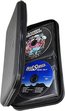 Heavy Duty CD/DVD Case - 72 Capacity Hard Shell Holder for Car, Disc Binder, Boo