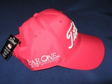 New with Tag - NWT Red Sports Hat Titleist Golf Cap Par One All MINT!