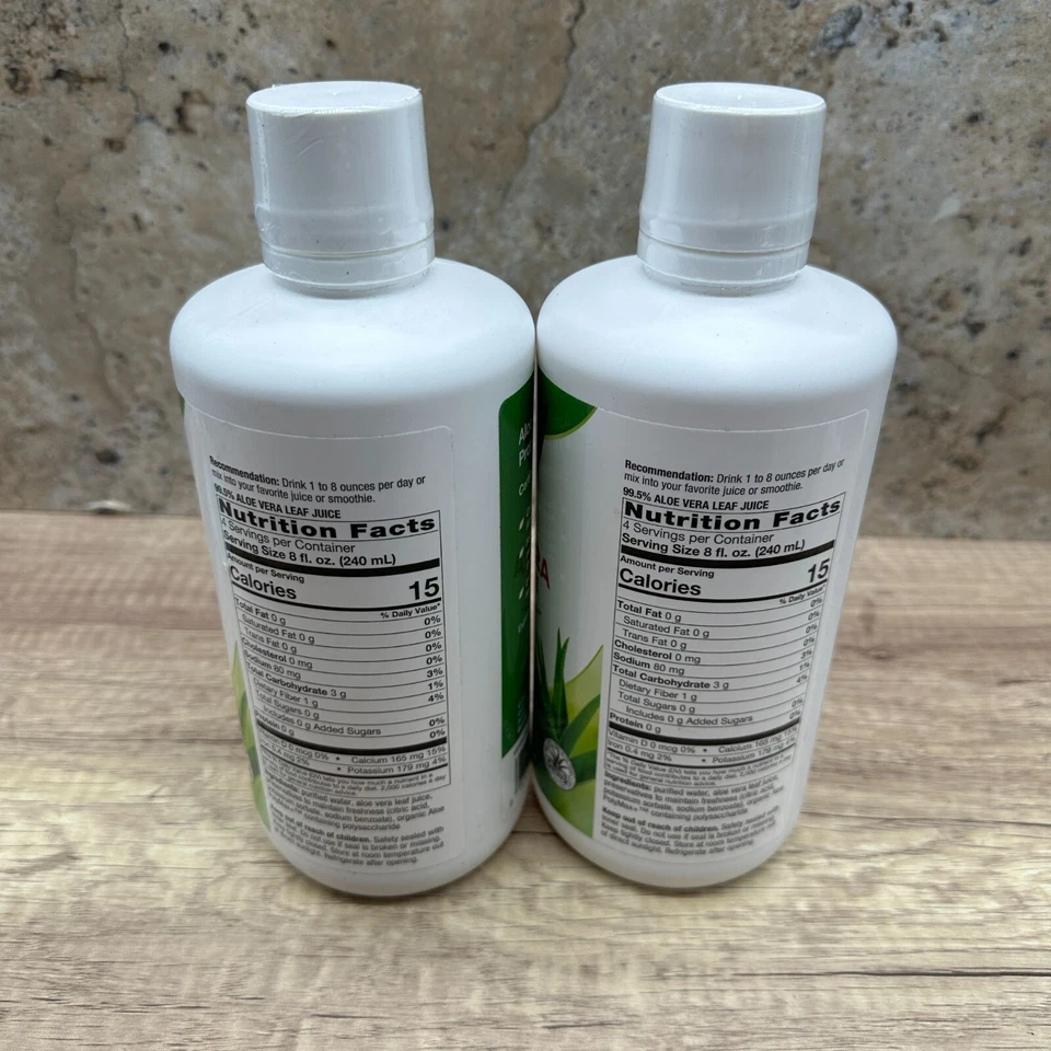 Lote de 2 Jugos de Hoja de Aloe Vera Natures Way con Polymax+, 99,5% Aloe Purificado Foto 2 de 4