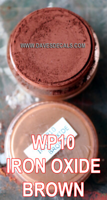 WP10 DAVE'S WEATHERING POWDERS ALL NATURAL PIGMENT IRON OXIDE BROWN DIRTY RUST 