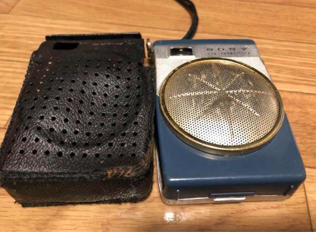 美品 SONY TR-620 Sony TR-620 Blue Transistor Radio Retro AM Analog Tuning Leather