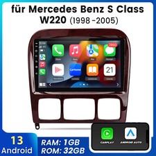 9" Android 14 Autoradio Navi CARPLAY WiFi DAB+ F&uuml;r Mercedes Benz S Klasse W220