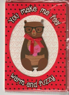 VOILA Valentine's card You make me feel warm and fuzzy