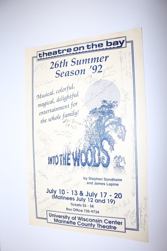ORIGINAL Into The Woods poster directly from theater 17" x 11" w/numerous autos