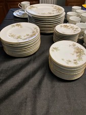 Noritake Dinner Set-58pcs  Ireland Vintage Ivy Bone China #2760 Gold Trim Mint