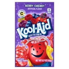 Kool-Aid Flavored Drink Mix, Berry Cherry (0.17 Ounce Packets, (Pack of 96)