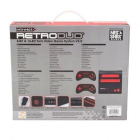NES SNES Retro-Bit Retro Duo Twin Video Game System, Red/Black v3.0 NEW